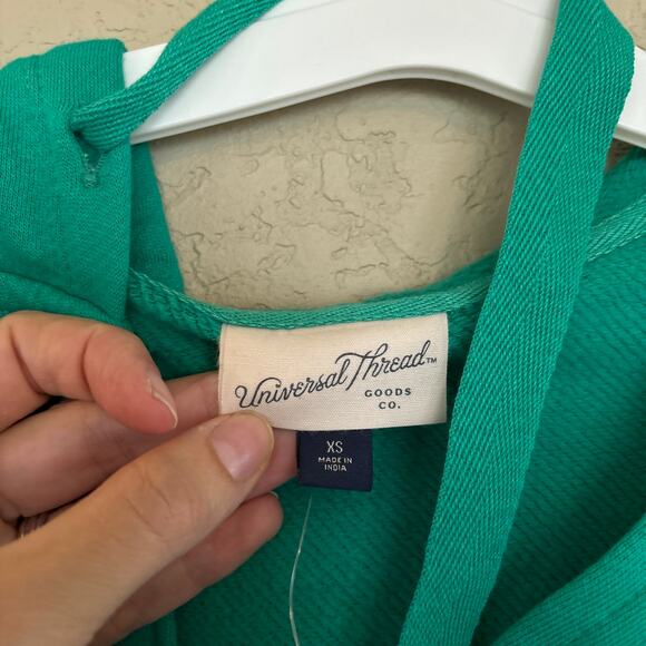 NWT Universal Thread Long Sleeve Mini Fleece Tunic Dress Green Women's Size XS - Picture 4 of 10